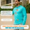 image:imageSwimZip Mens Long Sleeve Zipper Rash Guard Swim Shirt w UPF 50 Sun ProtectionScuba Blue