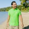image:imageSwimZip Mens Short Sleeve Zipper Rash Guard Swim Shirt wUPF 50 Sun ProtectionNeon Green