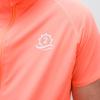 image:imageSwimZip Mens Short Sleeve Zipper Rash Guard Swim Shirt wUPF 50 Sun ProtectionNeon Orange