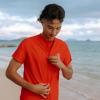 image:imageSwimZip Mens Short Sleeve Zipper Rash Guard Swim Shirt wUPF 50 Sun ProtectionRed