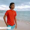 image:imageSwimZip Mens Short Sleeve Zipper Rash Guard Swim Shirt wUPF 50 Sun ProtectionRed