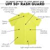 image:imageSwimZip Mens Short Sleeve Zipper Rash Guard Swim Shirt wUPF 50 Sun ProtectionSulphur Yellow