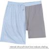 image:imageSwimZip Mens Swim Shorts with Boxer Brief Liner and UPF 50 Sun ProtectionBlue Gingham