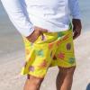 image:imageSwimZip Mens Swim Shorts with Boxer Brief Liner and UPF 50 Sun ProtectionCoral