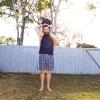 image:imageSwimZip Mens Swim Shorts with Boxer Brief Liner and UPF 50 Sun ProtectionNavy Gingham
