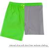 image:imageSwimZip Mens Swim Shorts with Boxer Brief Liner and UPF 50 Sun ProtectionNeon Green