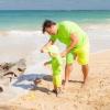 image:imageSwimZip Mens Swim Shorts with Boxer Brief Liner and UPF 50 Sun ProtectionNeon Sunrise