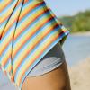 image:imageSwimZip Mens Swim Shorts with Boxer Brief Liner and UPF 50 Sun ProtectionSunny Stripe