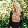 image:imageSwimZip Womens Front Tie Bikini Top  UPF 50 Swimsuit Top  Multiple ColorsFloral Garden