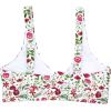 image:imageSwimZip Womens Front Tie Bikini Top  UPF 50 Swimsuit Top  Multiple ColorsFloral Garden