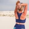 image:imageSwimZip Womens Halter Top Swim Suit with UPF 50 Sun ProtectionNavy