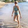 image:imageSwimZip Womens Halter Top Swim Suit with UPF 50 Sun ProtectionPalm Leaf