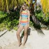image:imageSwimZip Womens Halter Top Swim Suit with UPF 50 Sun ProtectionSurfs Up