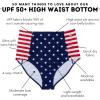 image:imageSwimZip Womens High Waisted Swim Bottoms with UPF 50 Sun ProtectionAmericana