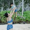 image:imageSwimZip Womens High Waisted Swim Bottoms with UPF 50 Sun ProtectionCoastal