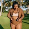 image:imageSwimZip Womens High Waisted Swim Bottoms with UPF 50 Sun ProtectionCold Brew