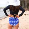image:imageSwimZip Womens High Waisted Swim Bottoms with UPF 50 Sun ProtectionDot