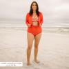 image:imageSwimZip Womens High Waisted Swim Bottoms with UPF 50 Sun ProtectionFiesta Red