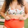 image:imageSwimZip Womens High Waisted Swim Bottoms with UPF 50 Sun ProtectionFiesta Red