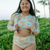 image:imageSwimZip Womens High Waisted Swim Bottoms with UPF 50 Sun ProtectionGroovy