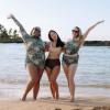 image:imageSwimZip Womens High Waisted Swim Bottoms with UPF 50 Sun ProtectionHawaiian Rainforest