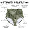image:imageSwimZip Womens High Waisted Swim Bottoms with UPF 50 Sun ProtectionHawaiian Rainforest