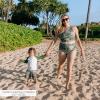 image:imageSwimZip Womens High Waisted Swim Bottoms with UPF 50 Sun ProtectionHawaiian Rainforest