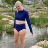 image:imageSwimZip Womens High Waisted Swim Bottoms with UPF 50 Sun ProtectionNavy