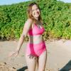 image:imageSwimZip Womens High Waisted Swim Bottoms with UPF 50 Sun ProtectionNeon Pink
