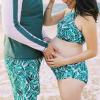 image:imageSwimZip Womens High Waisted Swim Bottoms with UPF 50 Sun ProtectionPalm Leaf