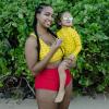 image:imageSwimZip Womens High Waisted Swim Bottoms with UPF 50 Sun ProtectionPoppy Red