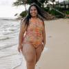image:imageSwimZip Womens High Waisted Swim Bottoms with UPF 50 Sun ProtectionSwirl