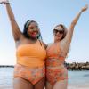 image:imageSwimZip Womens High Waisted Swim Bottoms with UPF 50 Sun ProtectionSwirl
