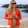 image:imageSwimZip Womens High Waisted Swim Bottoms with UPF 50 Sun ProtectionSwirl