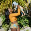 image:imageSwimZip Womens High Waisted Swim Bottoms with UPF 50 Sun ProtectionVibrant Vacay