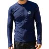 image:imageSwimZip Mens Long Sleeve Zipper Rash Guard Swim Shirt w UPF 50 Sun ProtectionNavy Blue