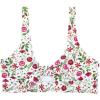 image:imageSwimZip Womens Front Tie Bikini Top  UPF 50 Swimsuit Top  Multiple ColorsFloral Garden
