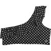 image:imageSwimZip Womens One Shoulder Bikini Top UPF 50 Multiple ColorsBlack
