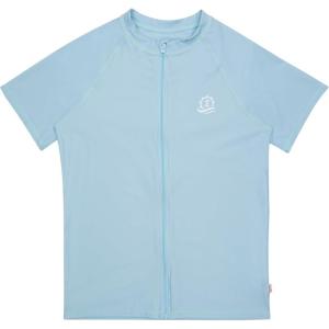 image:imageSwimZip Mens Short Sleeve Zipper Rash Guard Swim Shirt wUPF 50 Sun ProtectionDream Blue