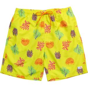 image:imageSwimZip Mens Swim Shorts with Boxer Brief Liner and UPF 50 Sun ProtectionCoral