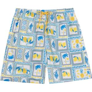 image:imageSwimZip Mens Swim Shorts with Boxer Brief Liner and UPF 50 Sun ProtectionMediterranean Lemons