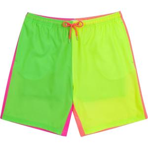 image:imageSwimZip Mens Swim Shorts with Boxer Brief Liner and UPF 50 Sun ProtectionNeon Sunrise