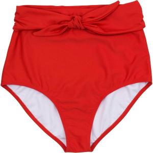 image:imageSwimZip Womens High Waisted Swim Bottoms with UPF 50 Sun ProtectionFiesta Red