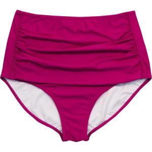 image:imageSwimZip Womens High Waisted Swim Bottoms with UPF 50 Sun ProtectionFuchsia Festival