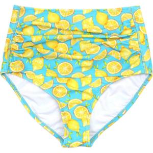 image:imageSwimZip Womens High Waisted Swim Bottoms with UPF 50 Sun ProtectionLemons