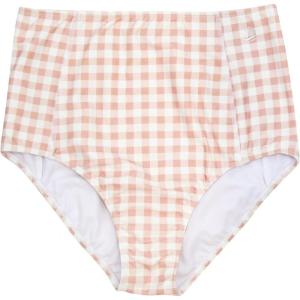 image:imageSwimZip Womens High Waisted Swim Bottoms with UPF 50 Sun ProtectionPink Gingham
