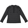 image:imageSwimZip Womens Long Sleeve Laser Cut Scallop Neck Zipper Rash Guard UPF 50Black