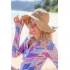 image:imageSwimZip Womens Long Sleeve Rash Guard Zip Swim Shirt SPF 50Cali Pink