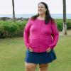 image:imageSwimZip Womens Long Sleeve Rash Guard with Pockets amp UPF 50 Sun ProtectionFuchsia Festival