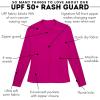 image:imageSwimZip Womens Long Sleeve Rash Guard with Pockets amp UPF 50 Sun ProtectionFuchsia Festival